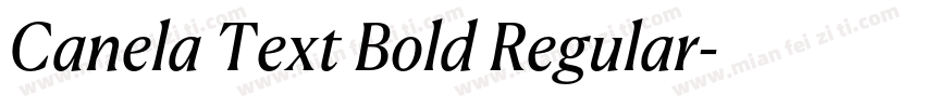 Canela Text Bold Regular字体转换